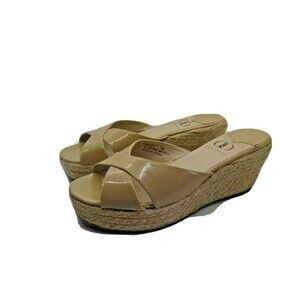 Womens Platform Sandals sz 9 Espadrille Back Slide Cross Over Open Toe Kelsi Dag